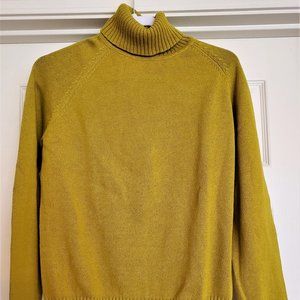 Jeanne Pierre Women's Turtleneck Cotton Sweater (L) Gold (Gently Used
